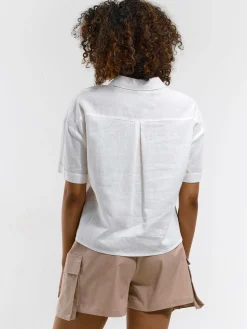 GATE Damska koszula z mieszanki lnu|Damskie Koszulki I Topy·Koszule Damskie