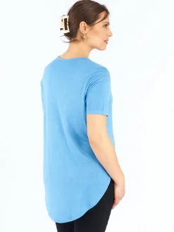 GATE Damska koszulka basic z wiskozy o luźnym kroju|Dzieci Maternity