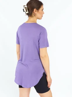 GATE Damska koszulka basic z wiskozy o luźnym kroju|Dzieci Maternity