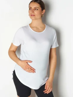 GATE Damska koszulka basic z wiskozy o luźnym kroju|Dzieci Maternity