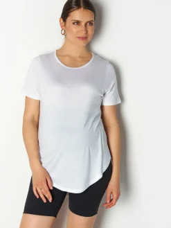 GATE Damska koszulka basic z wiskozy o luźnym kroju|Dzieci Maternity