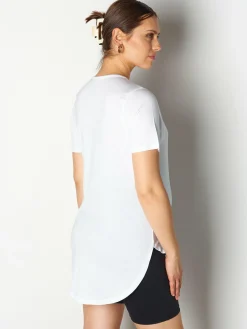 GATE Damska koszulka basic z wiskozy o luźnym kroju|Dzieci Maternity