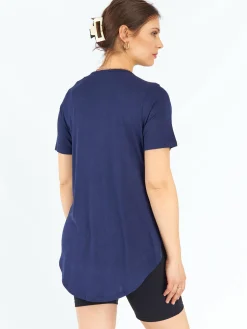 GATE Damska koszulka basic z wiskozy o luźnym kroju|Dzieci Maternity