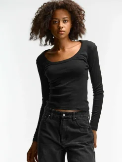 GATE Damska koszulka z długim rękawem| Koszulki I Topy·Koszulki