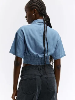 GATE Damska krótka bluzka|Damskie Koszulki I Topy·Koszule Damskie