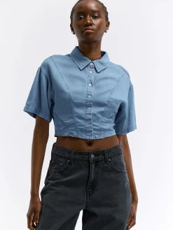 GATE Damska krótka bluzka|Damskie Koszulki I Topy·Koszule Damskie