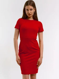 GATE Damska mini sukienka z krótkim rękawem| Kategorie·Sukienki