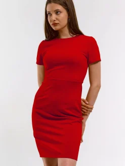 GATE Damska mini sukienka z krótkim rękawem| Kategorie·Sukienki