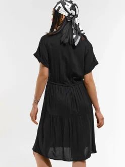 GATE Damska sukienka koszulowa z wiskozy| Kategorie·Sukienki