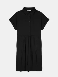 GATE Damska sukienka koszulowa z wiskozy| Kategorie·Sukienki