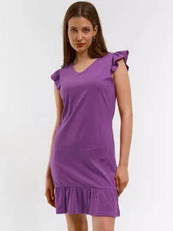 GATE Damska sukienka mini z falbanką| Kategorie·Sukienki