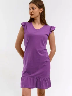 GATE Damska sukienka mini z falbanką| Kategorie·Sukienki