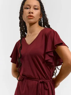 GATE Damska sukienka mini z marszczonymi rękawami| Kategorie·Sukienki