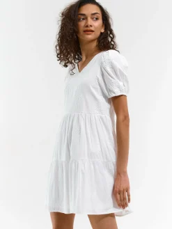 GATE Damska sukienka mini z marszczonymi rękawami| Kategorie·Sukienki