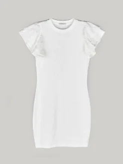 GATE Damska sukienka mini z marszczonymi rękawami| Kategorie·Sukienki