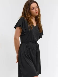 GATE Damska sukienka mini z marszczonymi rękawami| Kategorie·Sukienki