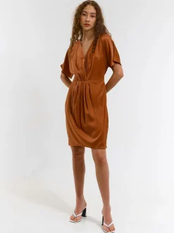 GATE Damska sukienka satynowa| Kategorie·Sukienki