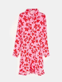 GATE Damska sukienka w kwiaty z długim rękawem| Kategorie·Sukienki