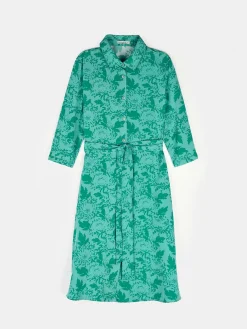 GATE Damska sukienka w kwiaty z rękawem 3/4| Kategorie·Sukienki