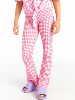 GATE Damskie spodnie dzwony w kratkę|Dzieci Dziewczynki·Ostatnie Sztuki Ubrania Dla Dziewczynek|Dziewczynki·Spodnie I Legginsy