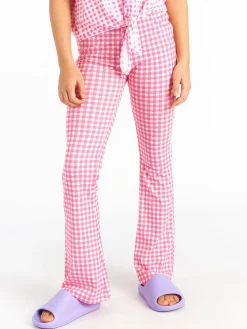 GATE Damskie spodnie dzwony w kratkę|Dzieci Dziewczynki·Ostatnie Sztuki Ubrania Dla Dziewczynek|Dziewczynki·Spodnie I Legginsy