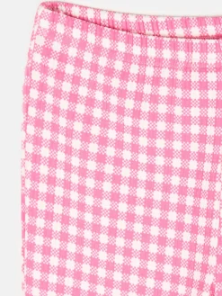 GATE Damskie spodnie dzwony w kratkę|Dzieci Dziewczynki·Ostatnie Sztuki Ubrania Dla Dziewczynek|Dziewczynki·Spodnie I Legginsy