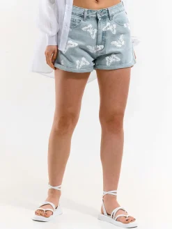 GATE Denimowe szorty z nadrukiem| Spodnie·Spodenki ☀️