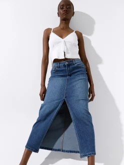 GATE Dżinsowa spódnica maxi| Kategorie·Spódnice ☀️