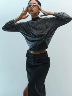 GATE Dżinsowa spódnica midi| Kategorie·Spódnice ☀️