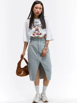 GATE Dżinsowa spódnica midi| Kategorie·Spódnice ☀️