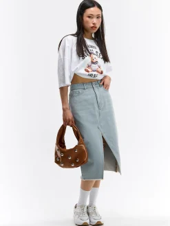 GATE Dżinsowa spódnica midi| Kategorie·Spódnice ☀️