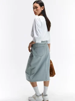 GATE Dżinsowa spódnica midi| Kategorie·Spódnice ☀️