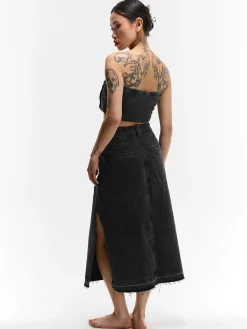 GATE Dżinsowa spódnica midi| Kategorie·Spódnice ☀️