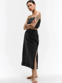 GATE Dżinsowa spódnica midi| Kategorie·Spódnice ☀️