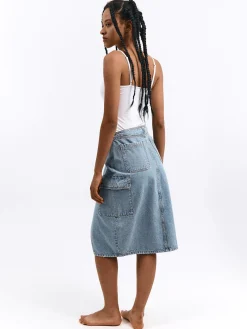 GATE Dżinsowa spódnica midi| Kategorie·Spódnice ☀️