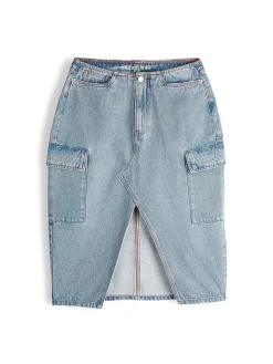 GATE Dżinsowa spódnica midi| Kategorie·Spódnice ☀️