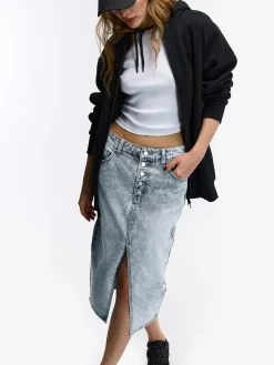 GATE Dżinsowa spódnica midi| Kategorie·Spódnice ☀️