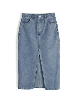 GATE Dżinsowa spódnica midi| Kategorie·Spódnice ☀️