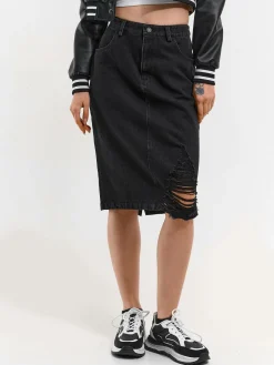 GATE Dżinsowa spódnica midi| Kategorie·Spódnice ☀️