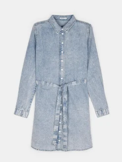 GATE Dżinsowa sukienka damska z długimi rękawami| Kategorie·Sukienki