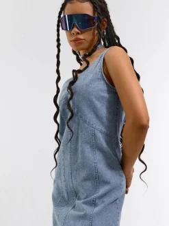 GATE Dżinsowa sukienka midi| Kategorie·Sukienki