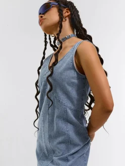 GATE Dżinsowa sukienka midi| Kategorie·Sukienki