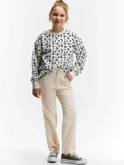 GATE Dżinsy z diagonalu|Dzieci Dziewczynki·Spodnie I Legginsy