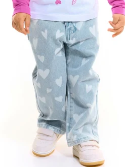 GATE Dżinsy z nadrukiem serca|Dzieci Dziewczynki·Spodnie I Legginsy