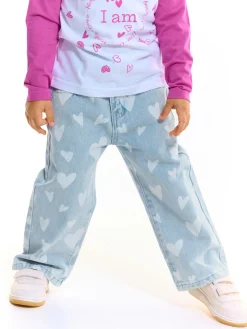 GATE Dżinsy z nadrukiem serca|Dzieci Dziewczynki·Spodnie I Legginsy