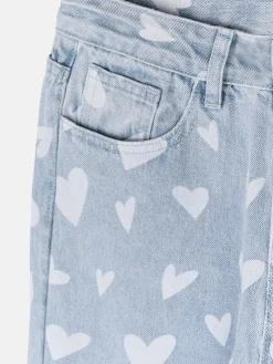 GATE Dżinsy z nadrukiem serca|Dzieci Dziewczynki·Spodnie I Legginsy