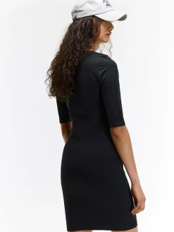 GATE Dopasowana sukienka bawełniana z rękawami 3/4| Kategorie·Sukienki