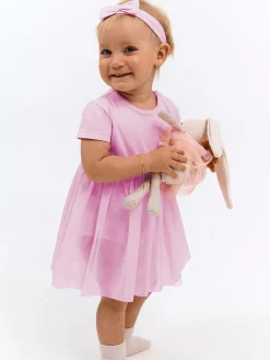 GATE Dopasowana sukienka z tiulową spódnicą|Dzieci Baby