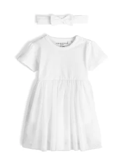 GATE Dopasowana sukienka z tiulową spódnicą|Dzieci Baby