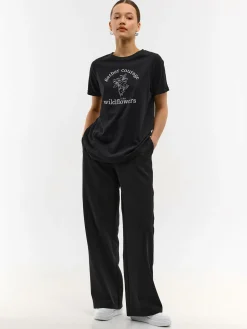 GATE Długa bawełniana koszulka z nadrukiem| Koszulki I Topy·Koszulki|Koszulki I Topy·Koszulki Z Nadrukiem